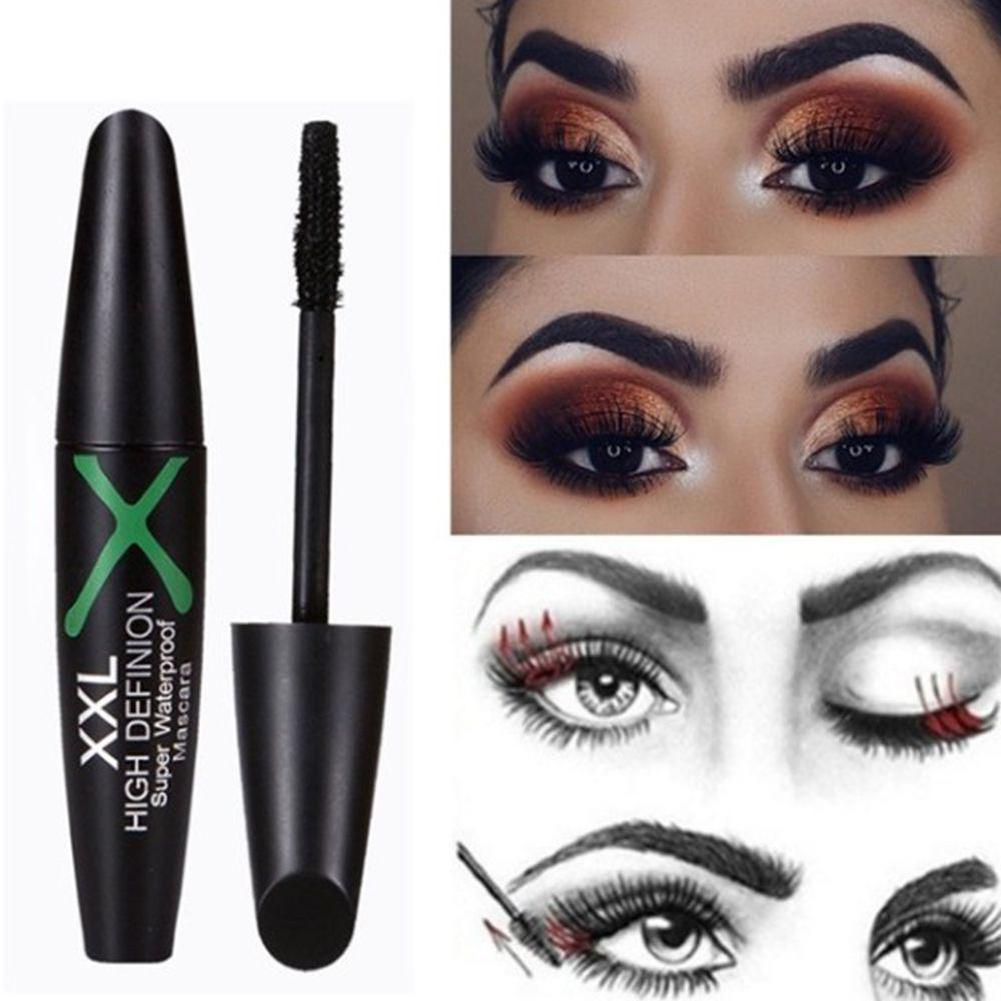 4D Silk Fiber Mascara Waterproof Long Lasting Mascara Black Eyelashes Extension Mascara Cosmetics