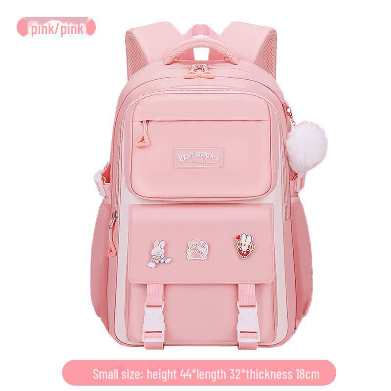 Leichter, wasserdichter Rucksack für Mädchen: Wirbelsäulenschutz, große Kapazität, für Grund- und Mittelschüler, Klassen 3–6.