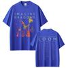 Rock Band Imagine Dragons Loom World Tour 2025 T Shirt Men Women Hip Hop Oversized Tshirts Male Casual Cotton Vintage Tshirt