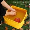 Foldable Square Water Bucket with Large Capacity - Portable Travel Storage for Tableware and Toiletries.