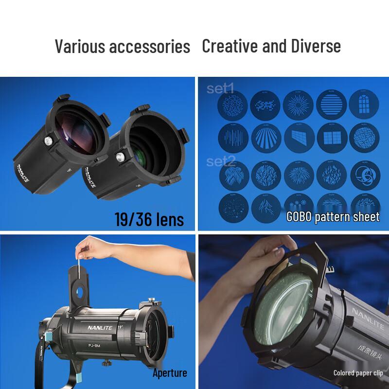 Acessório de Lente de Projeção com Montagem Bowens NANLITE PJ-BM-19