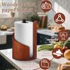 New Paper Towel Holder Wooden Kitchen Spiral Roll Paper Holder Anti-Skid Tissue Vertical Stand Countertop Bathroom Decoration