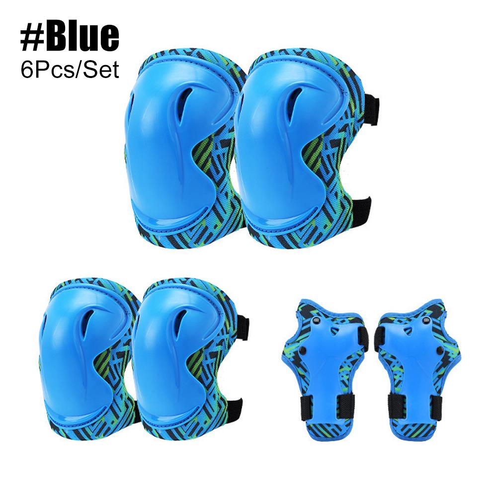 

6 In 1 Protective Gear Set, Include Knee Pads, Wrist Guards And Elbow Pads For Skating Cycling Bike Rollerblading Scooter Inline S