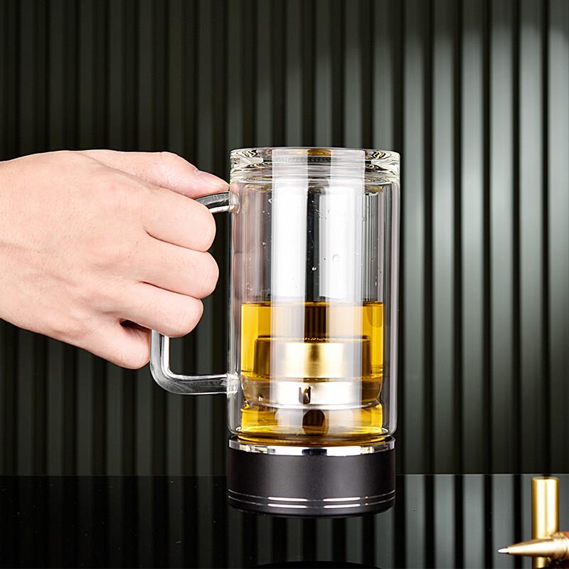 GUOZI Double-Layer Glass Office Cup