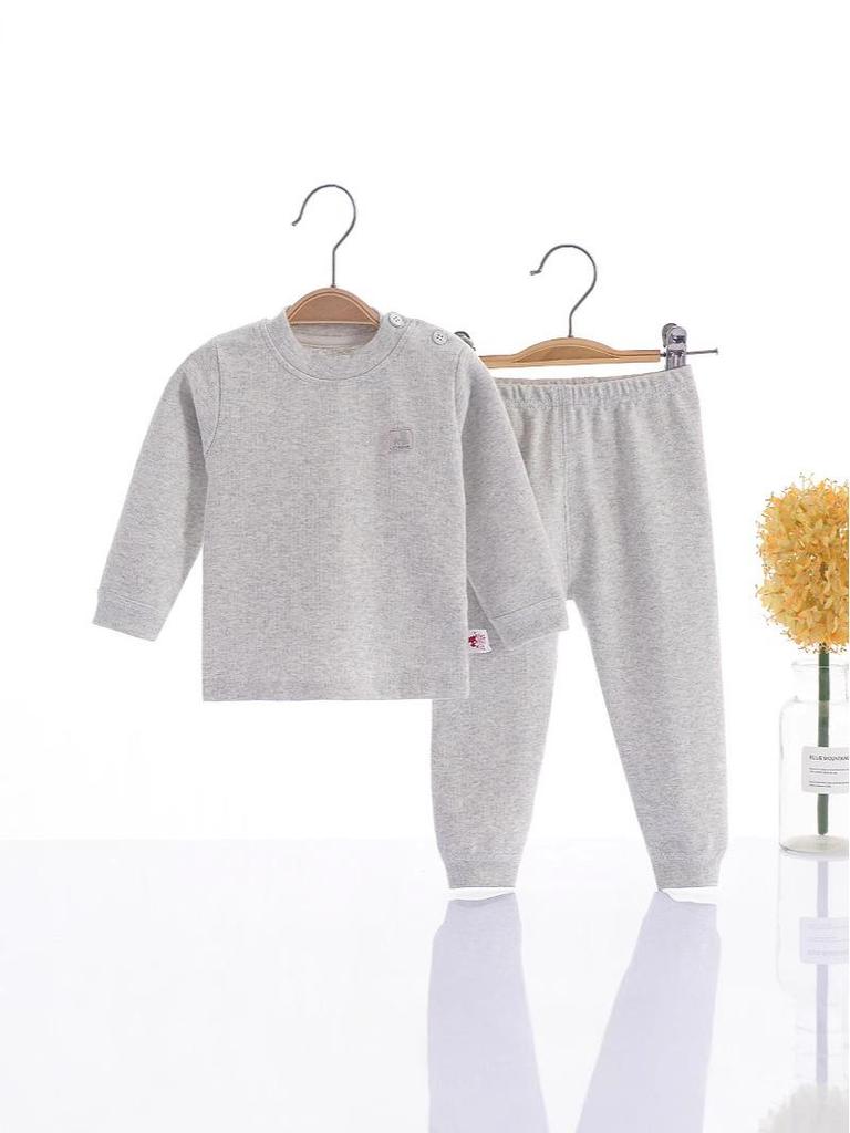 Children's Shu Velvet Warm Underwear Set - Sizes 66-175, Boys & Girls, Autumn/Winter Pure Cotton Clothes & Trousers
