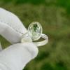 Sterling Silver Green Amethyst Stone Wife Statement Bezel Boho Ring Jewelry US 9