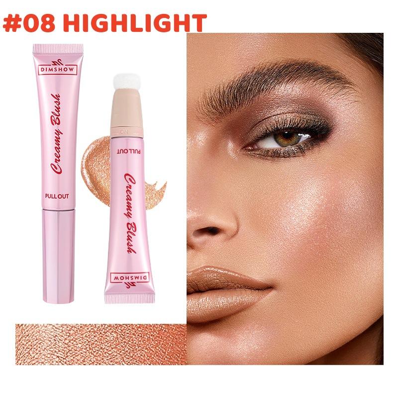 

Dimshow Liquid Blush Stick With Sponge Tip Matte Makeup Waterproof Long-Lasting Color Correction Smooth For Lips And Cheeks
