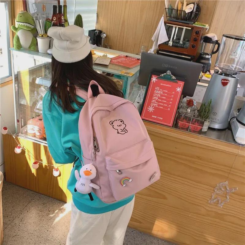 Trendy 2023 Junior High School Girl's Backpack - Simple and Stylish, Perfect for Middle Schoolers