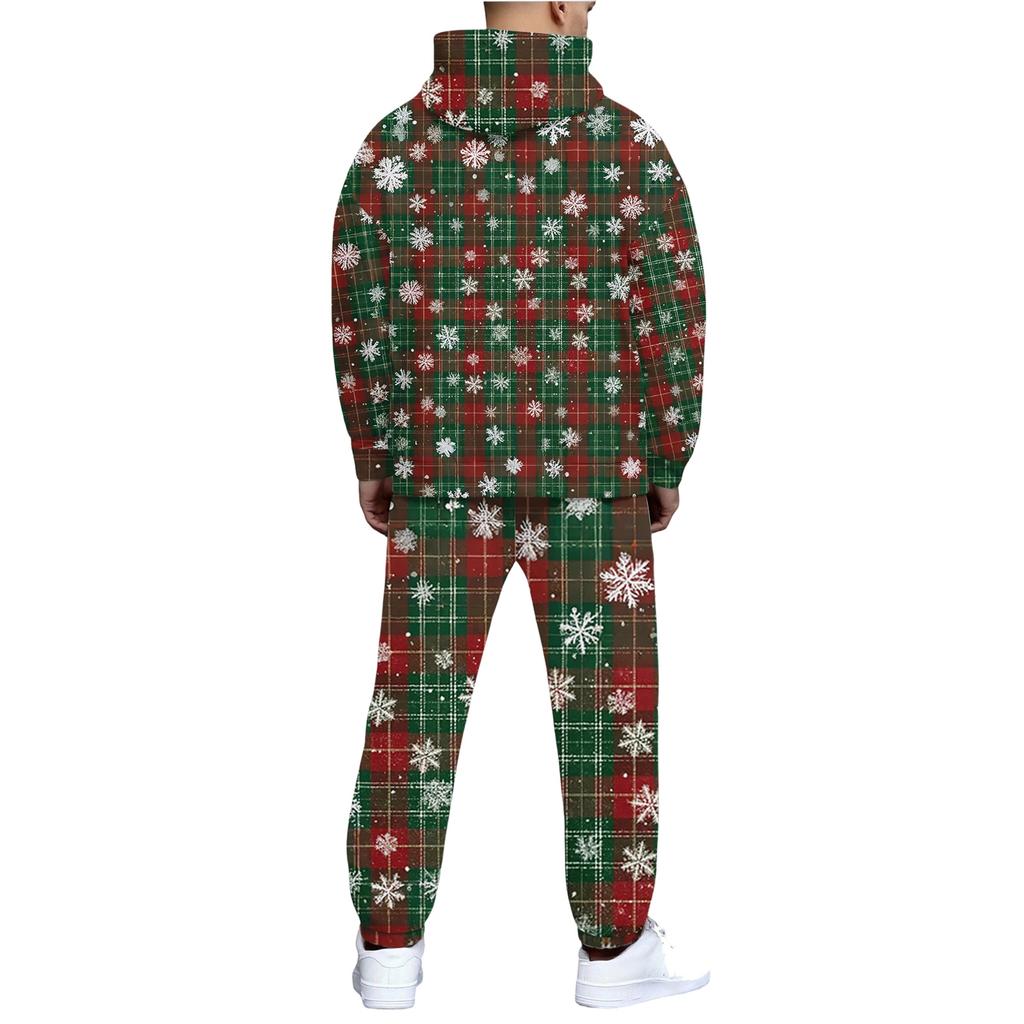 Herren Casual und personalisiert bedrucktes Langarm-Kapuzensweatshirt, Herren Sport-Sweatshirt und Sweatpants zweiteiliges Set