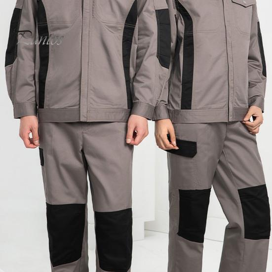 Men Cargo Pants Elastic Waist Multi-Pocket Storage Work Pants Patchwork Color Wear-resistant Cargo Trousers