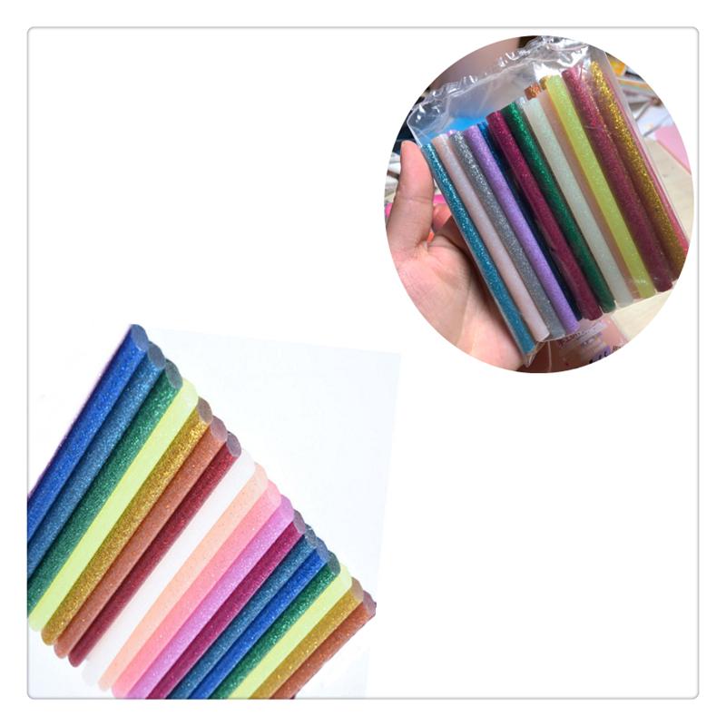 

10/30 шт. цветных термоклеевых стержней 7 мм, клейкие блестящие клеевые стержни, профессиональные для электрического клеевого пистолета, ремонта