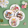 New Handmade Embroidery Diy Material Package, Mushroom Embroidery Snail Flower Cartoon