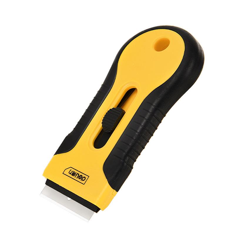 Deli Tools DL365105 Mini Scraper: Glue, Paint & Sticker Remover for Glass & Walls