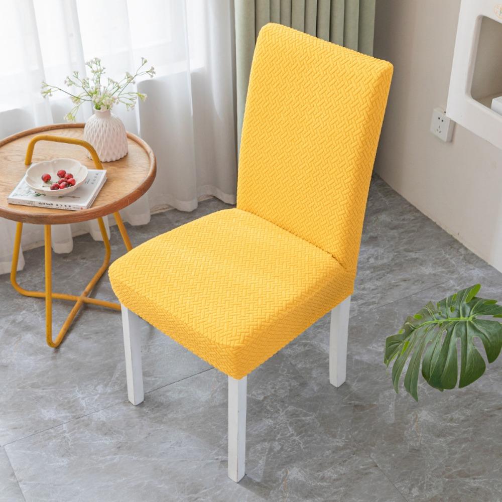 Stretch Jacquard Chair Covers Universal Fit for Dining Room Living Room Home Elastic Simple Table Seat Covers