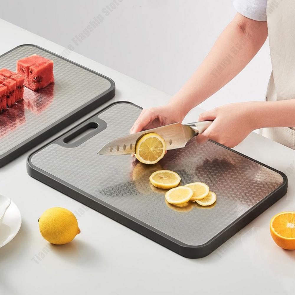 Antibakterielles Schneidebrett Verdicktes Doppelseitiges Hackbrett Heimküche Kratzfestes Edelstahl Teigbrett