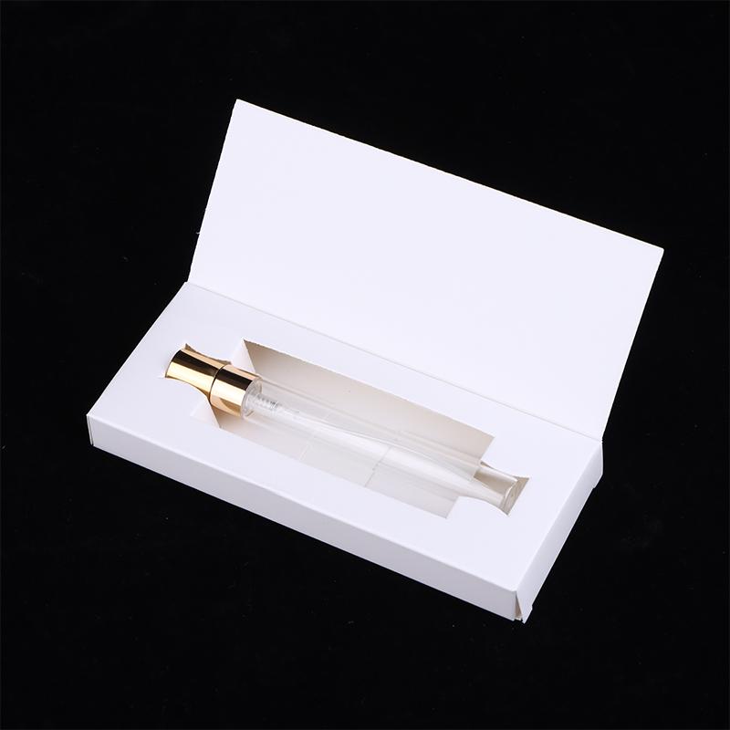 

3Pcs 10Ml Transparent Glass Perfume Bottle With Boutique Packaging Box Cosmetic Atomizer Spray Bottles Sample Gold Bottle білий