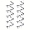 60-Piece Boxed Set: Diamond-Inlaid Stainless Steel Nose & Lip Studs - Assorted Sizes (1.5mm, 2.0mm, 2.5mm) & Colors