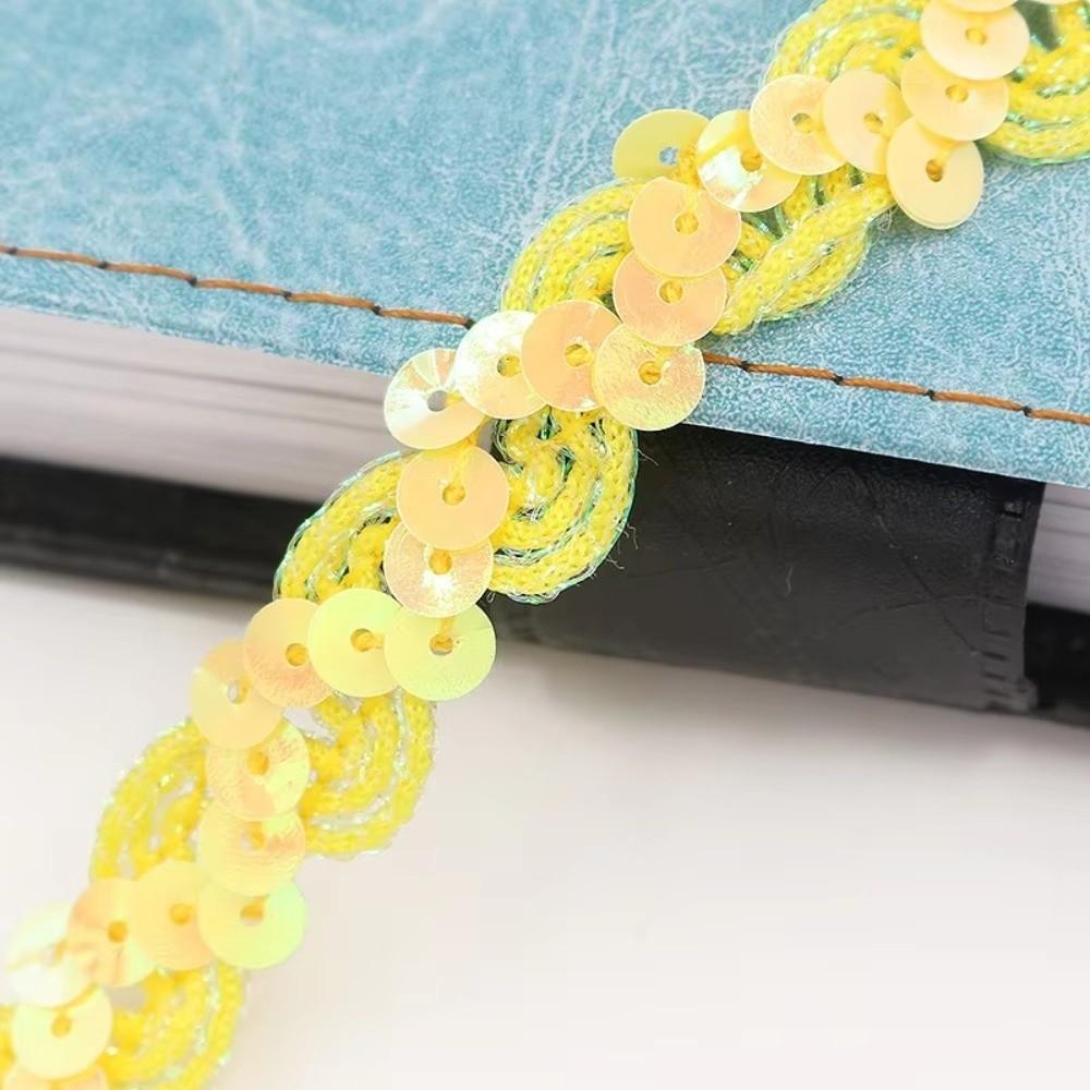 DIY Sewing Sequin Lace Braided Band 15MM Dress Wedding Tape Decor Ribbon Trim Sewing Clothes Stage
