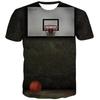 Basketball Sports T-shirt 3D Print Playground Outdoor Round Neck T Shirts Daily Casual Fashion Hobbies Cool Pattern Tee Tops