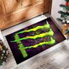 Tappeto Monster Energy Crystal Velvet, Tappetino Antiscivolo Personalizzato con Nome Testo per Arredamento Casa Regalo