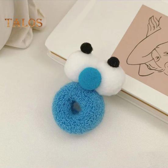 5/10Pcs Hair Ties Big Eyes Cartoon Shape Hairband Candy Color Hair Ring Double Ball Hair Ties High Elastic Hair Ropes