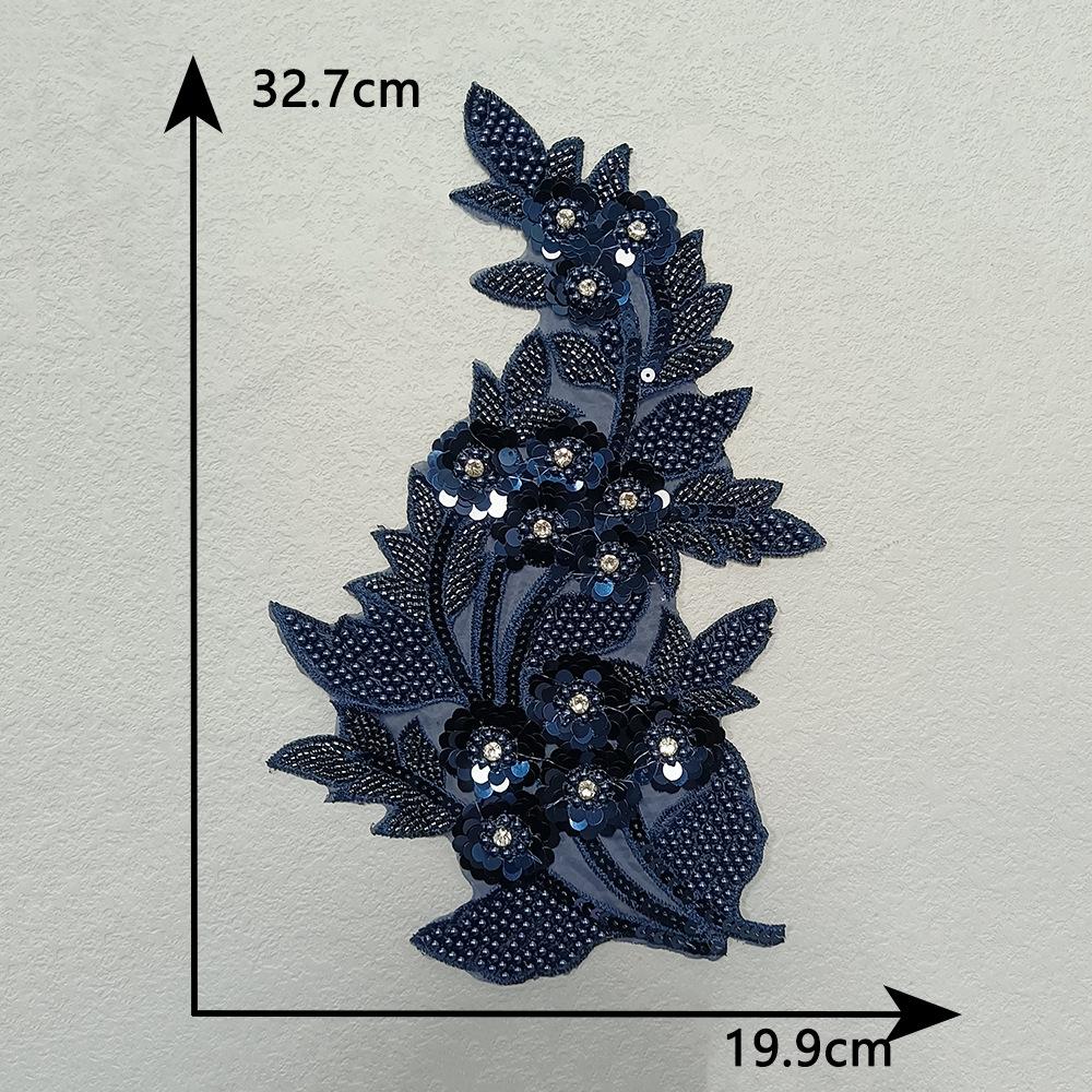 Mesh Sequin Embroidery Bead Embroidery Nails Diamond Lace Diy Sewing Collar Decoration Matching Clothing Single Flower Accessories