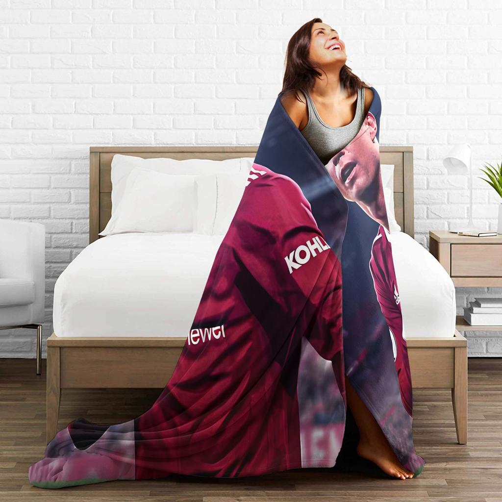 C Ronaldos Football Soccer Blankets  Flannel Funny Breathable Throw Blankets for Home  Winter
