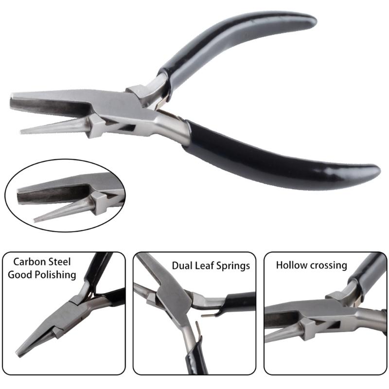 Stainless Steel Looping Pliers For Jewelry Making And DIY Crafts With Semi Grooved Design For Enhanced Grip