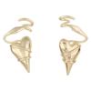 Twined Metal Eardrop Irregular Exaggerated Earrings Temperament Heart Earrings  Party
