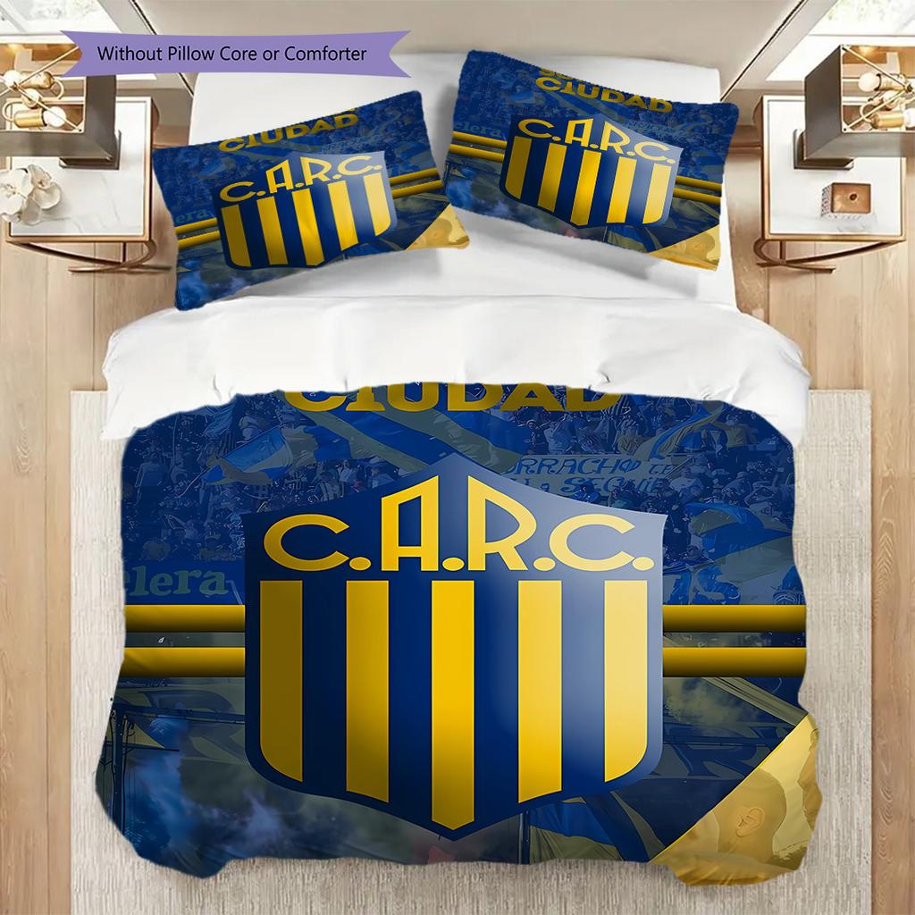 Rosario Central Pattern Bedding Quilt Set Quilt Cover Pillowcase Home Decoration Birthday Gift (1 * duvet cover + 2 * pillowcase, without core)