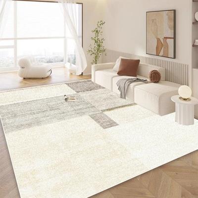 Modern Geometrisk Matta Vardagsrum Lyx Heminredning Soffa Halkfri Stor Yta Mattor Kräm Vind Sovrum Sängbord Golvmattor