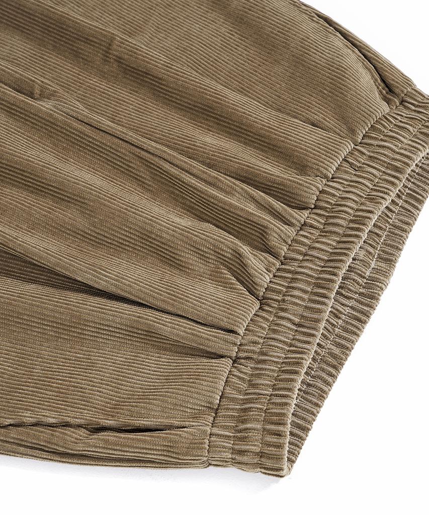 GAKKAI UNIONS One-Pleat Corduroy Pants Cocoa