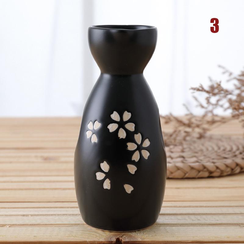 Maneki Neko Japonez Ceramic Retro Sticlă de Sake 150ml Tokkuri Pisică Norocoasă Gheișă Sakura Lichior Distribuitor de Sake Pahare Sticlă de Vin