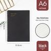 Morandi Coil Notebook with Frosted PP Cover and Horizontal Line Grid for Students