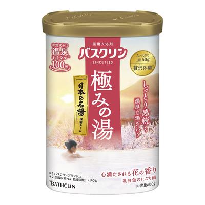 Bathclin Kiwami No Yu Soothing Floral Scent Cloudy Hot Spring Bath Produced by the Famous Hot Springs Team [Quasi-drug] [600g] Powder, Type, Additive,