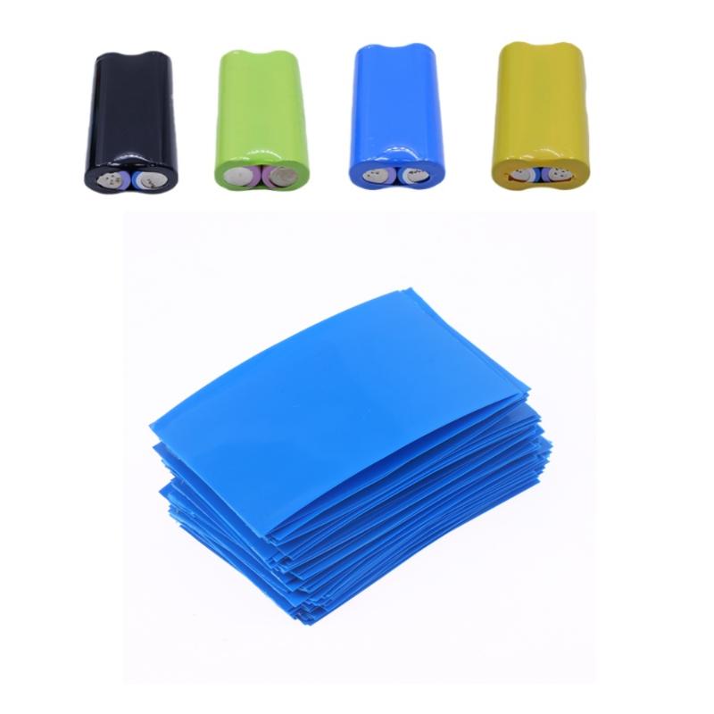 100Pcs Self-Adhesive Insulator Flat Pvc Heat Shrink Tubing Battery Wrap For 18650 Lithium Battery Heat Shrink Tube Assorted Kit