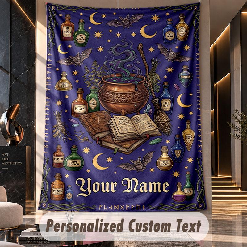 Halloween (112) Theme Custom Tapestry Personalized Custom Name Text Wall Hanging Tapestry Home Decor Background Cloth