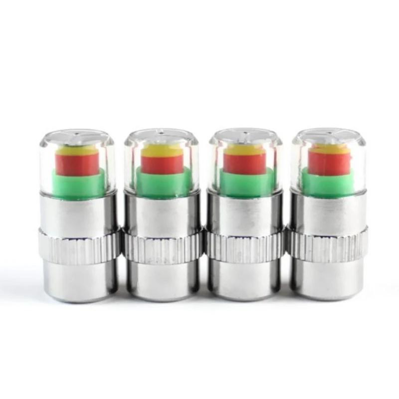 

4 шт. Индикатор давления в шинах автомобиля, манометр для шин, индикатор оповещения, мониторинг крышки клапана, датчик внешнего обнаружения клапана