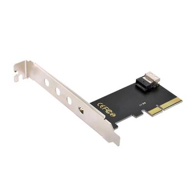 Effektive PCIe 4.0 X4 zu Slimlines SFF8654 Adapterkarte Computerfestplatte Schnelle Datenübertragungskarte Halbhohe Schallwand