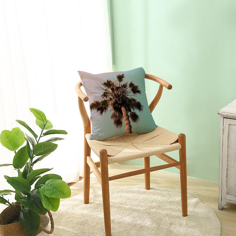 Zuhause Tropische Pflanze Grüne Blätter Polyester Kissenbezug Zuhause Nordischer Ins Stil Kissen Lendenkissenbezug