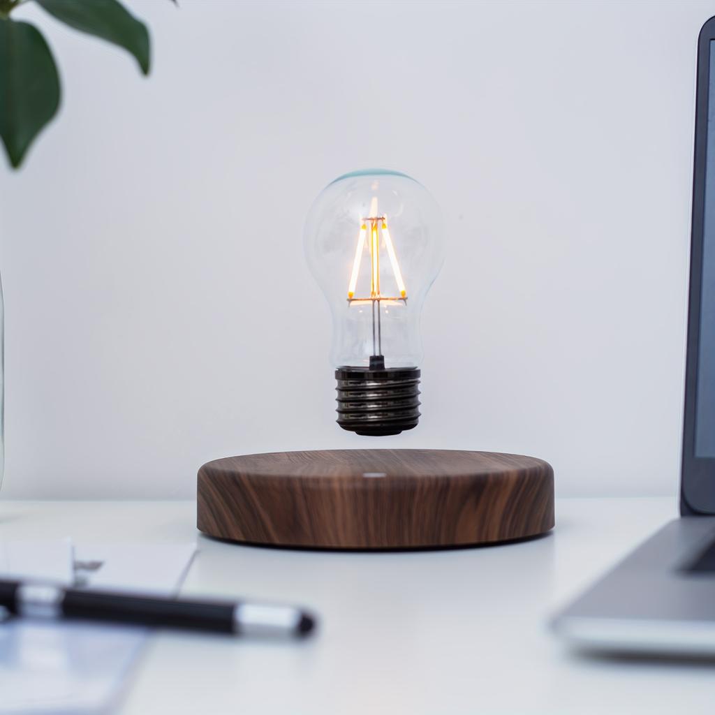 Floating Light Bulb For Living Room Magnetic Levitation Bulb Night Light In Bedroom Cozy Corner Floating Bulb