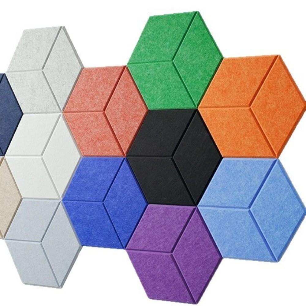 6pcs Y-Type Acoustic Panels Polyester Sound Insulation Panel Background Wall Stickers  Music Rooms