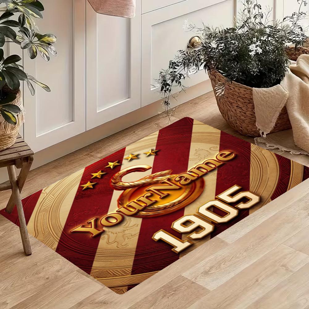Galatasaray1 Personalized Name Kitchen Carpet Nonslip Floor Mat Ideal Entryway Door Mat Laundry Room Bathroom Foot Mat