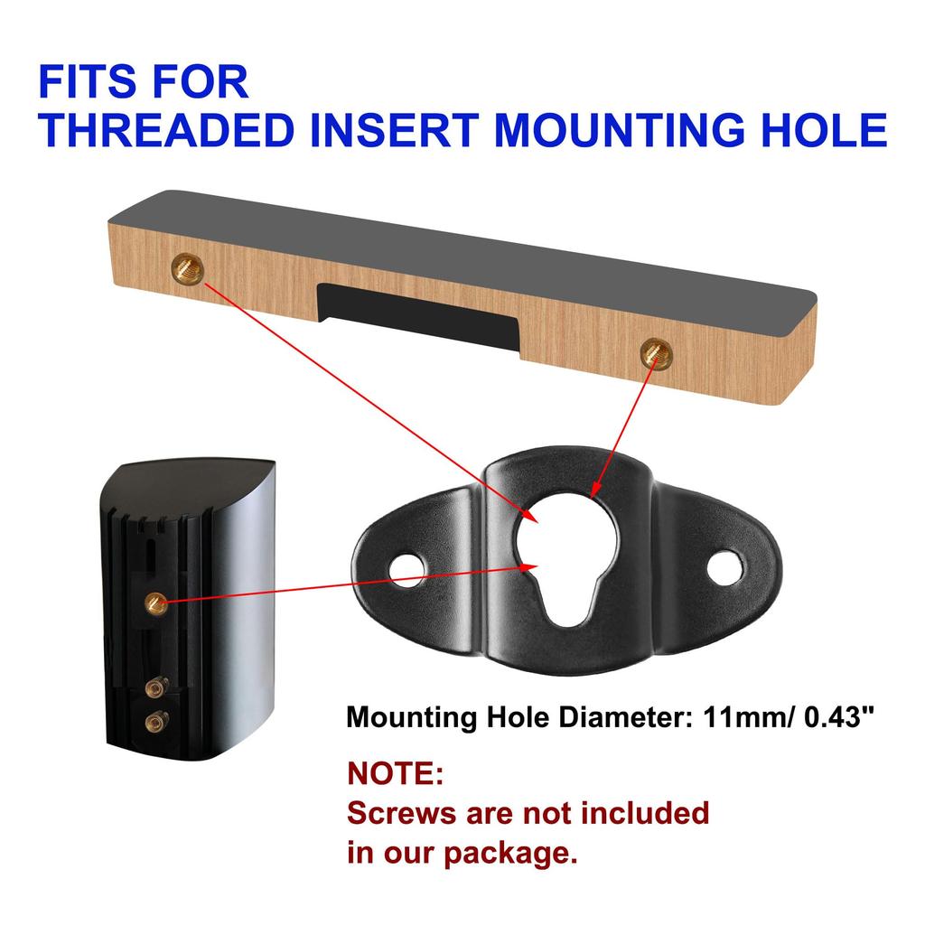 uxcell Wall Mount Speaker Hanger Clothes Rack Iron Hanger Plate Accessory for Surround Sound Box Audio Speaker Hanging 10pcs Bracket, 4.8cm Length,