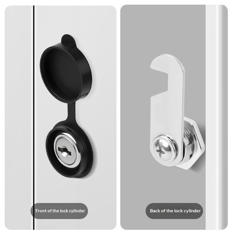 Zinc Alloy Cam Lock With Waterproof Cover Cabinet Drawer Mailbox Latch Lock With 2 Keys For Furniture