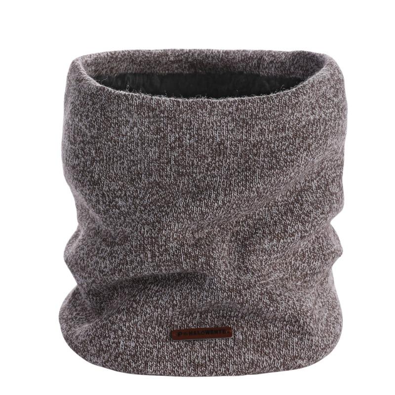 Winter double-layer velvet scarf men's and women's outdoor pullover to keep warm adult knitted neck cover thickened