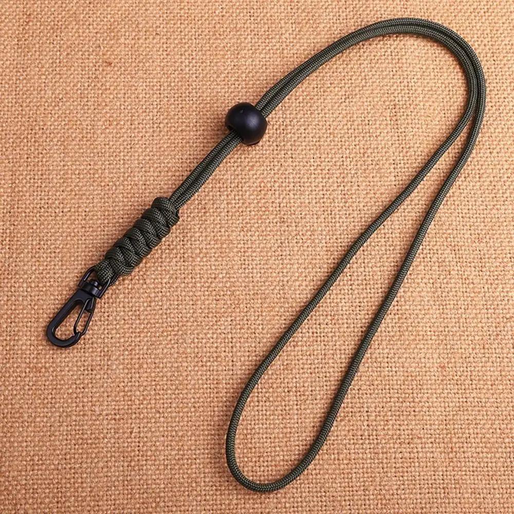 8 Styles Rotatable Buckle High Strength Parachute Cord Paracord Keychain Lanyard Backpack Key Ring Neck Hanging Rope