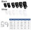 100PCS Hot sale Electrical Fittings Useful Metal R-Type Clip Nylon Cable Clamp Wiring Hose Fasteners Pipe Mounting Fix