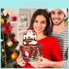 Christmas Santa Climbing Chimney Money Box With Holiday Party Decor For Home Celebration