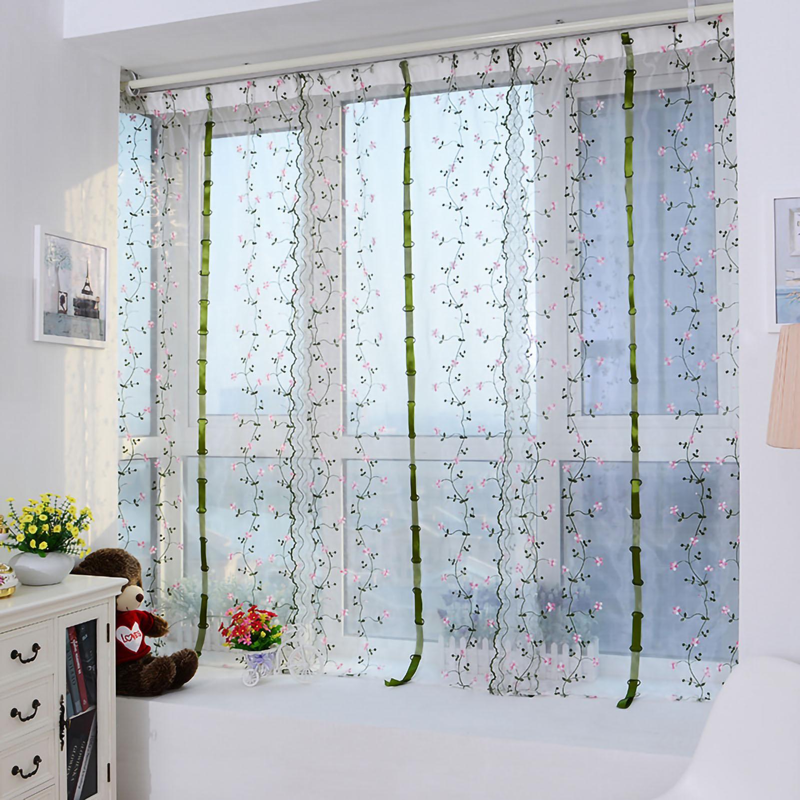 

Embroidered Roman Sheer Curtain Classical Floral Window Screen Elegant Embroidered Roman Shade for Bedroom Balcony 1.5m 1.5m/59.1in Height